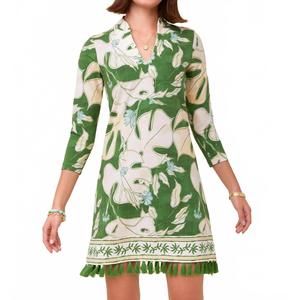 Spartina 449 Green and Cream Mini Dress